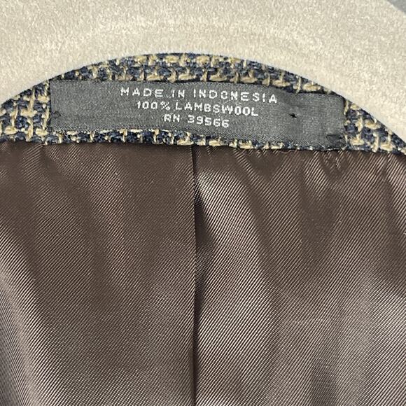 Andre Vachon Lambswool Blazer Sport Coat Mens 46S Brown 2 Button - Picture 6 of 16